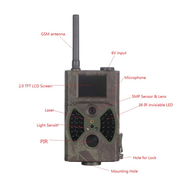 12MP Antenne Infrarouge Nuit Vision Chasse Caméra GSM MMS GPRS Email / SMS Noir IR
